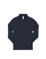 Dames polo B&C My Polo 210 Long Sleeve navy